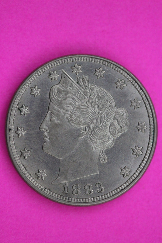High Grade 1883 No Cents V Liberty Nickel Guaranteed Authentic Genuine Coin 1065