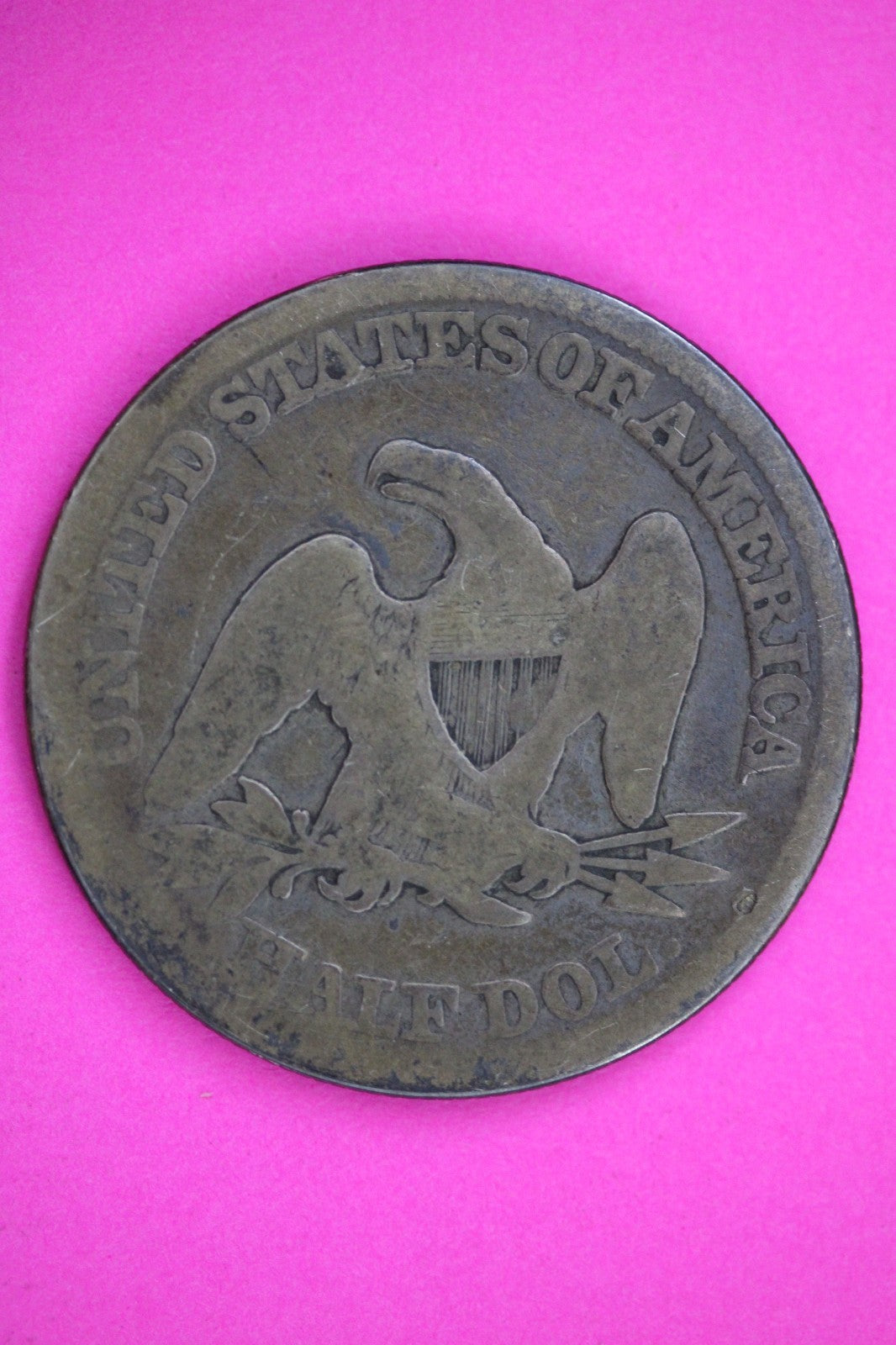 1857 P Seated Liberty Half Dollar Silver Exact Coin Shown Low Grade Filler 2793