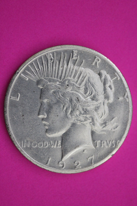 1927 P Peace Silver Dollar LIberty Coin Guaranteed Authentic U.S.A. Seller 1949