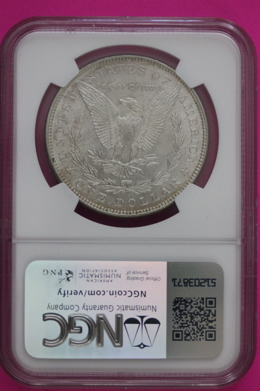 1887 P MS 63 Liberty Morgan Silver Dollar NGC Certified Graded Authentic 690