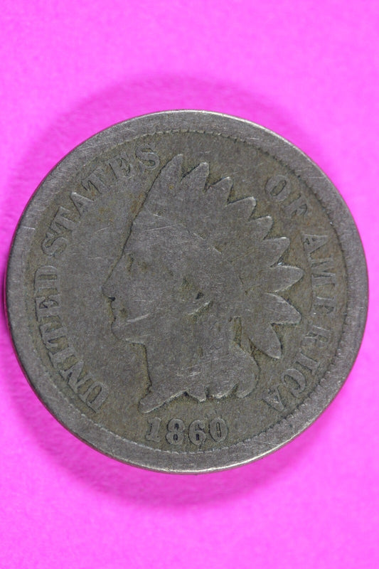 1860 Indian Head Cent Penny Early Type Exact Coin In Pictures Pictured 51