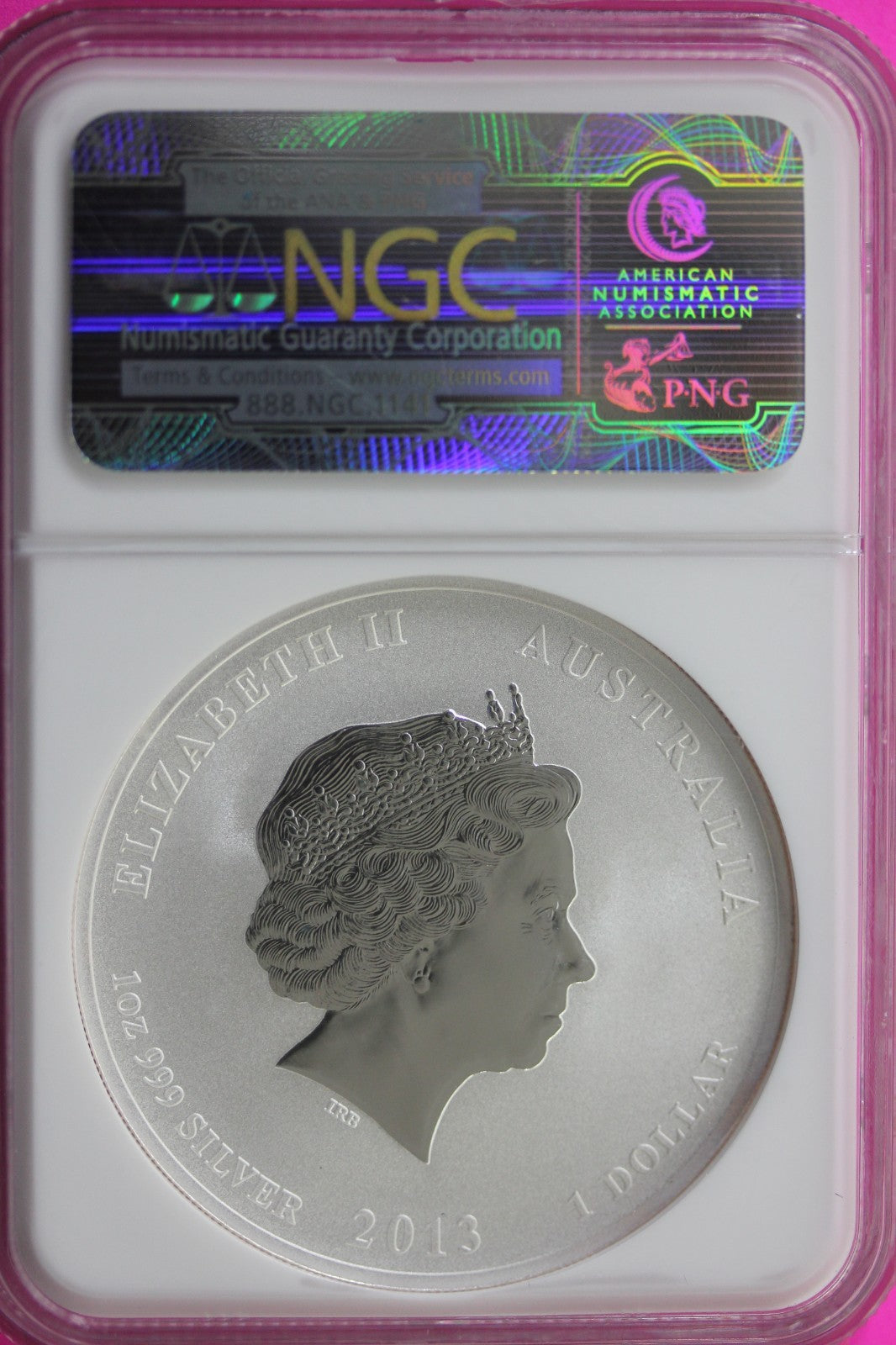 2013 MS 70 Year Of the Snake Canada 1 OZ .999 Silver $1 NGC Certified Graded 76