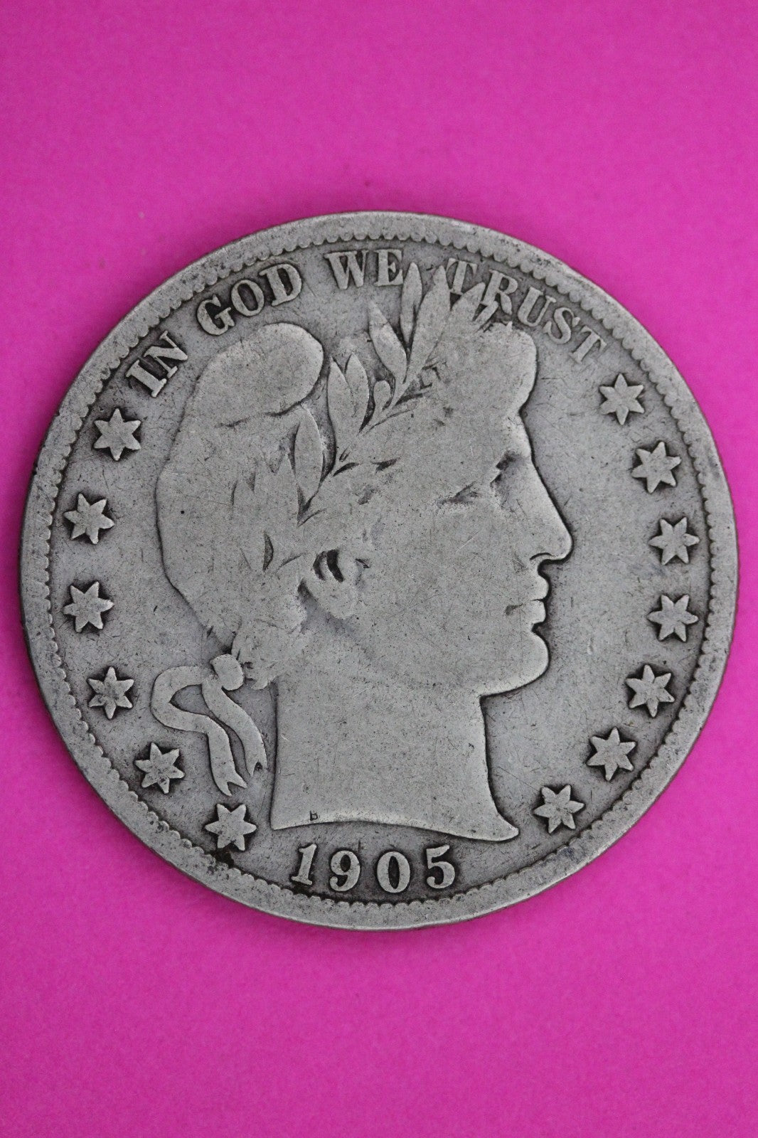 1905 S Barber Liberty Silver Half Dollar Guaranteed Authentic Genuine Coin 2348