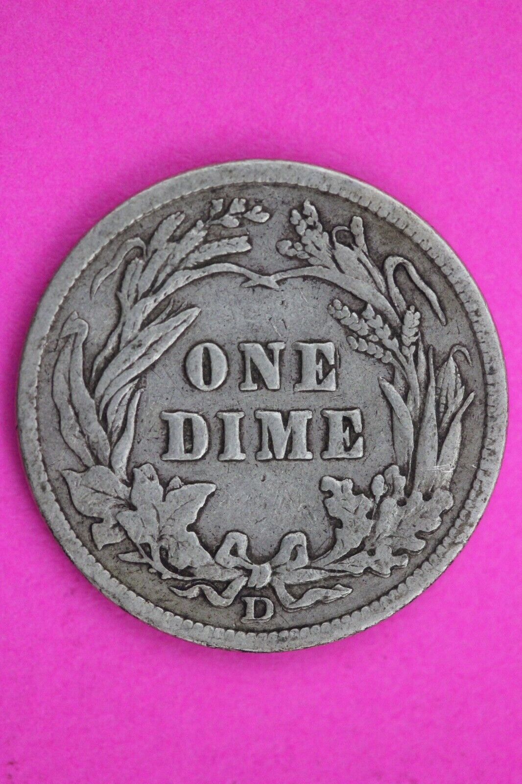 1907 D Barber Liberty Dime Scarce Semi Key Date Silver Coin Free Shipping 0068