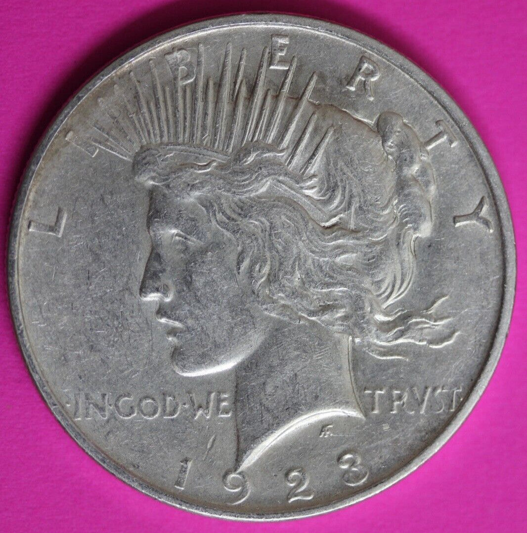 1923 D Liberty Peace Silver Dollar Exact Coin Shown Nice Luster Better Grade 132