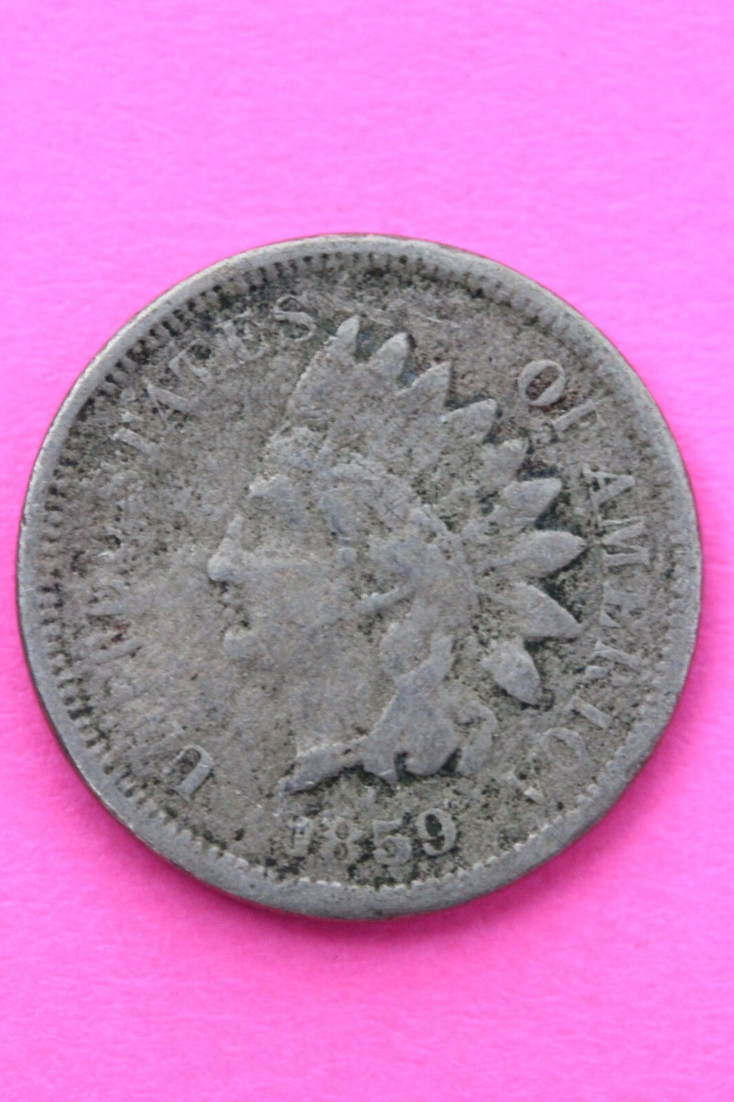 1859 Copper Nickel Indian Head Cent Penny Exact Early Type Coin Pictured 172