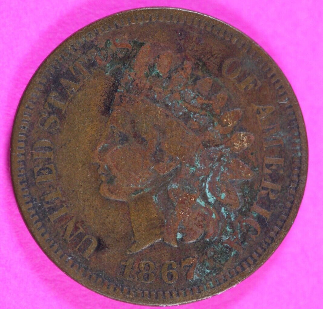 1867 Indian Head Cent Penny Early Type You Get The Exact Coin Pictured 267