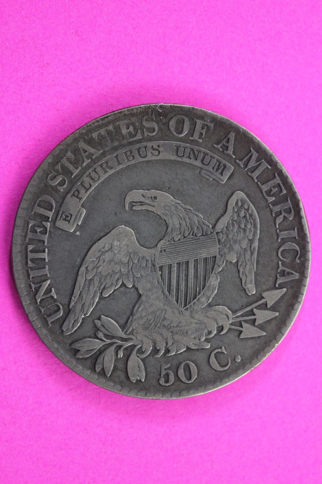 1823 Capped Bust Half Dollar Exact Coin In Pics Silver Rare Semi Key Date 02