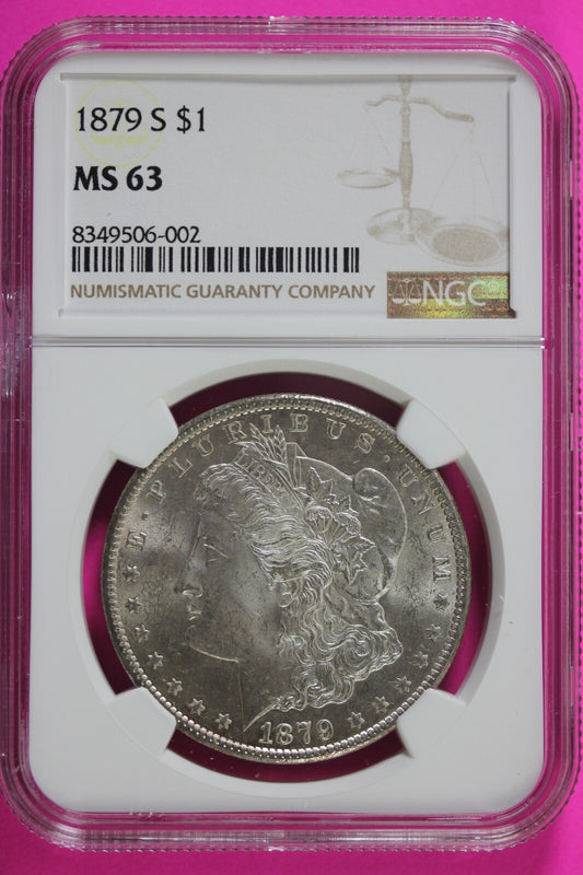 1879 S MS 63 Liberty Morgan Silver Dollar NGC Certified Graded Authentic 678