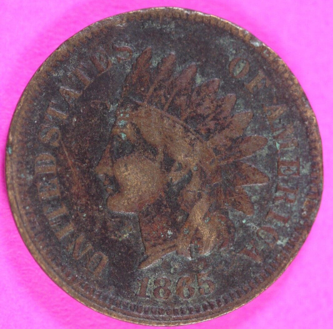 Bent 1865 Indian Head Cent Penny Early Type You Get The Exact Coin Pictured 285