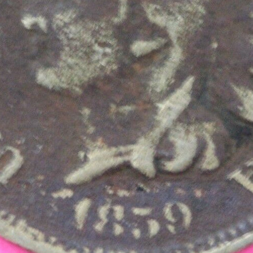 1859 Copper Nickel Indian Head Cent Penny Exact Early Type Coin Pictured 76