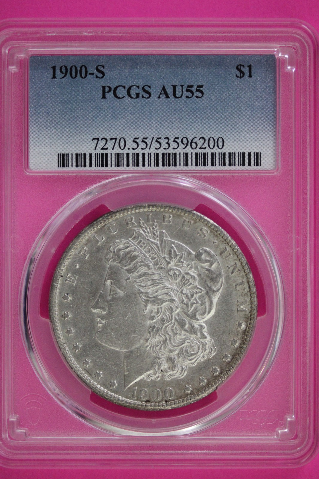 1900 S AU 55 Liberty Morgan Silver Dollar PCGS Graded Authentic Certified 87