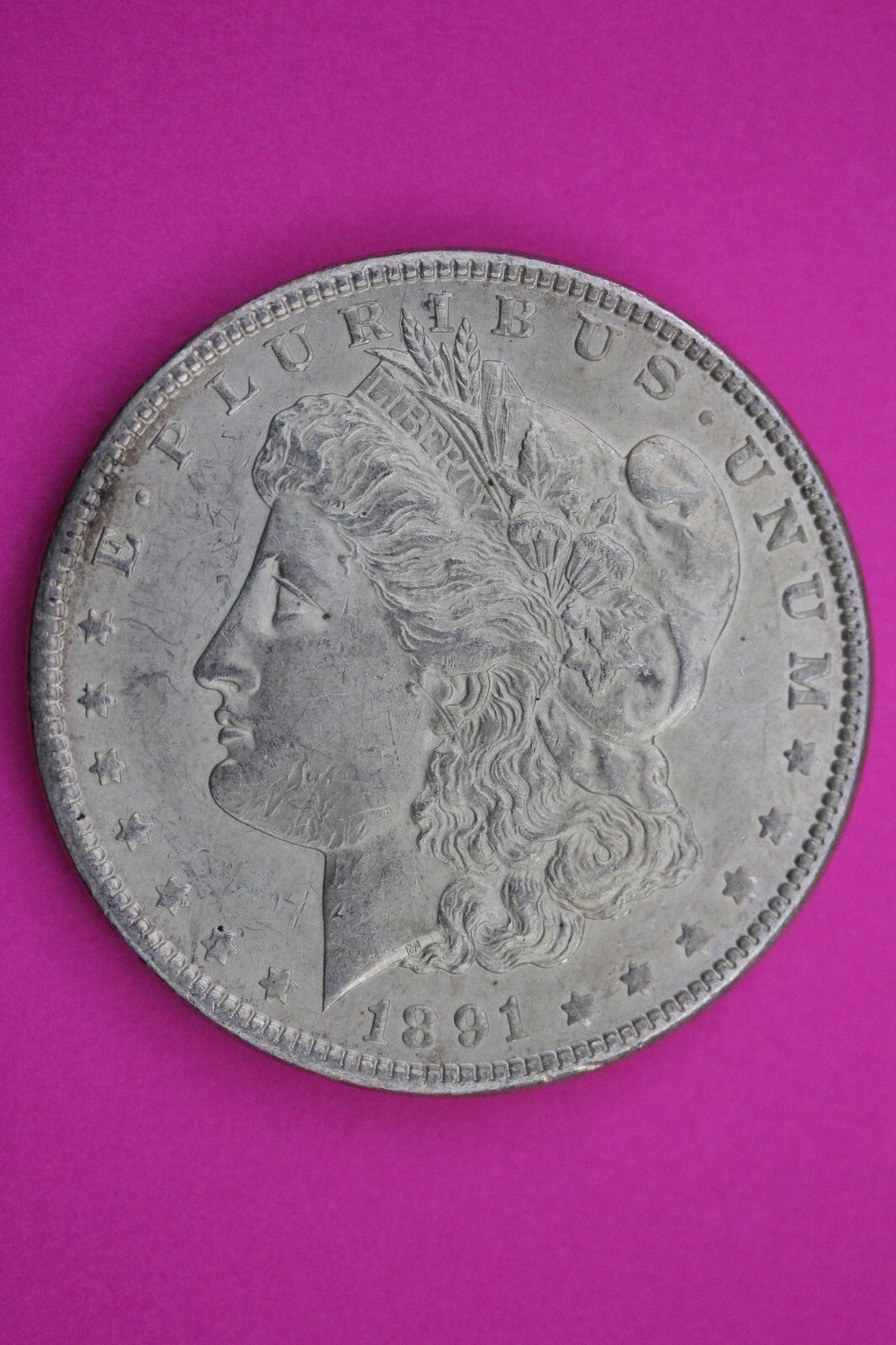 High Grade 1891 P Morgan Lady Liberty Rare Date Silver Dollar Authentic 0201N