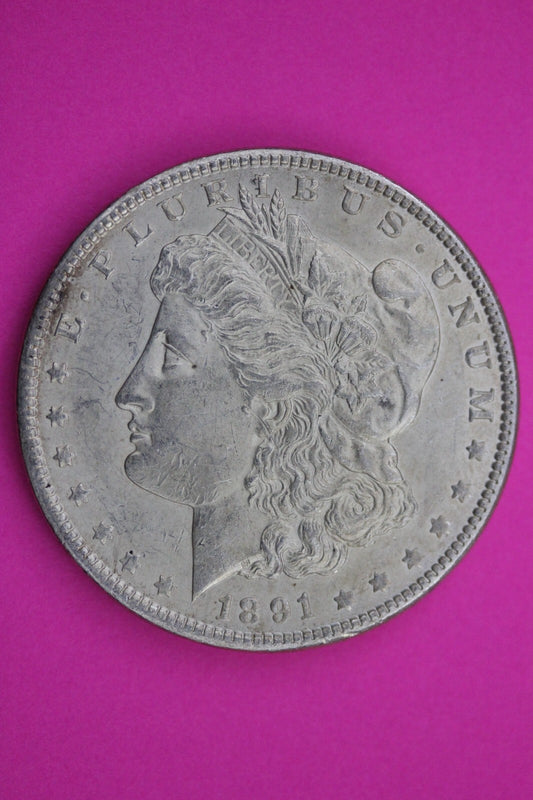 High Grade 1891 P Morgan Lady Liberty Rare Date Silver Dollar Authentic 0201N