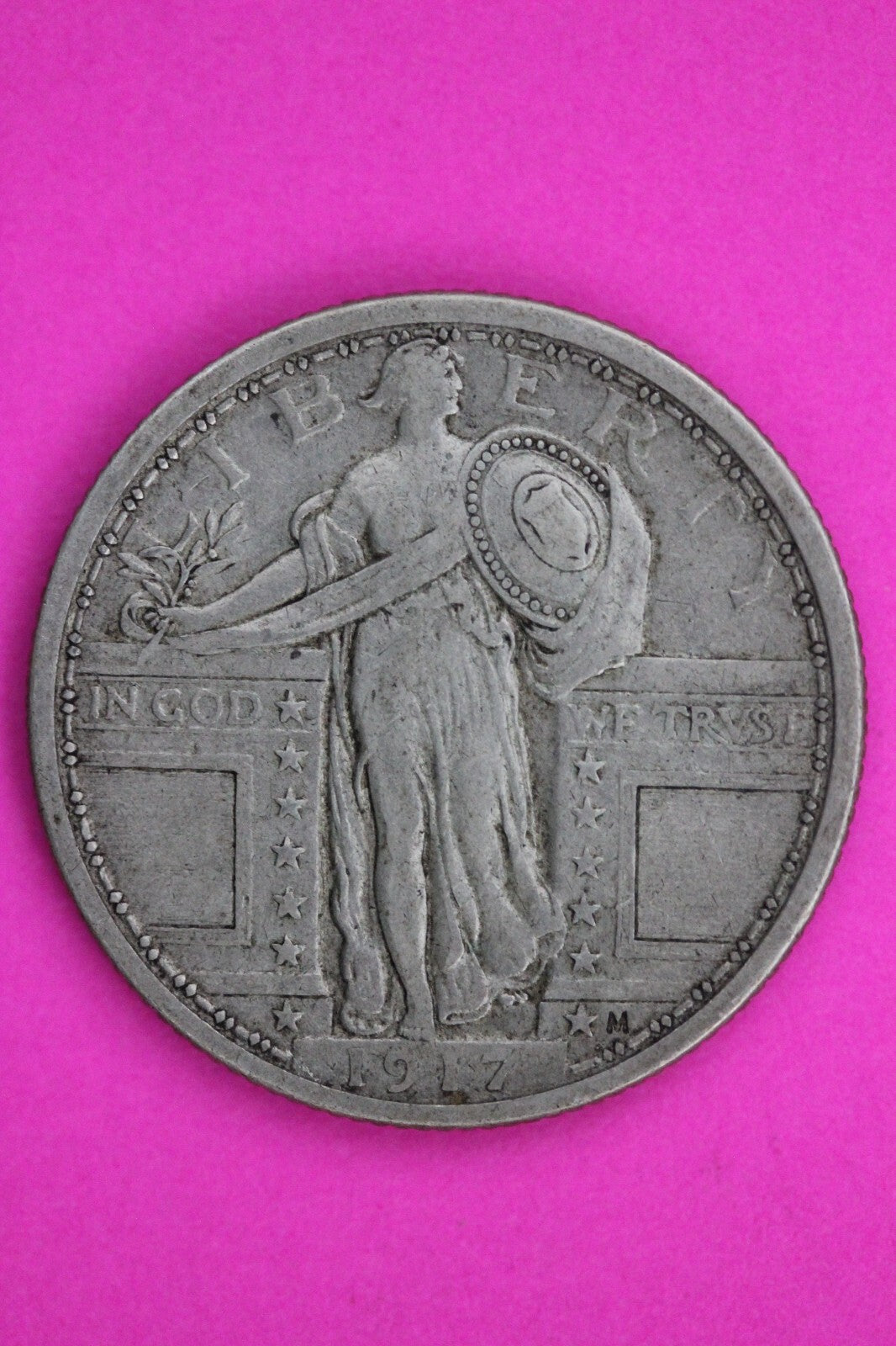 1917 P Type 1 Standing Liberty Silver Quarter Key Date Coin Exact Coin In Pic 37