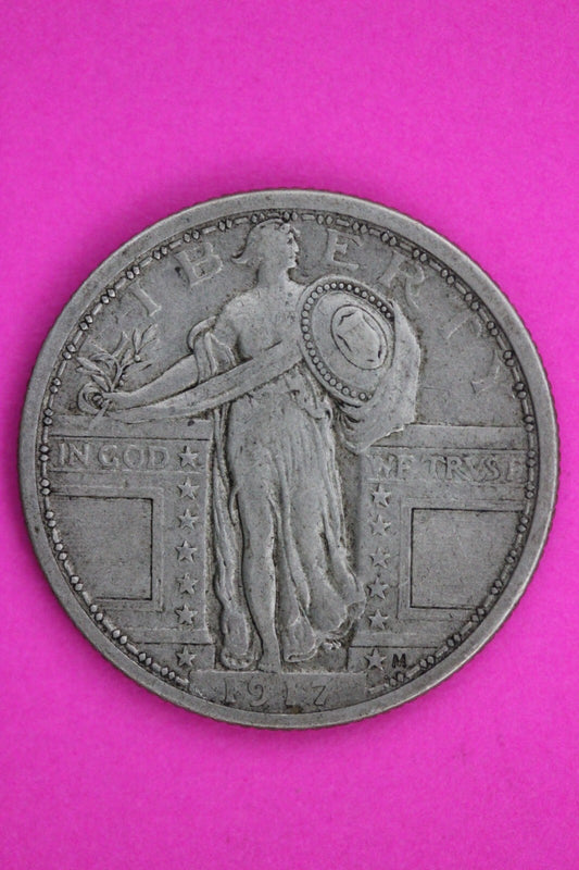 1917 P Type 1 Standing Liberty Silver Quarter Key Date Coin Exact Coin In Pic 37