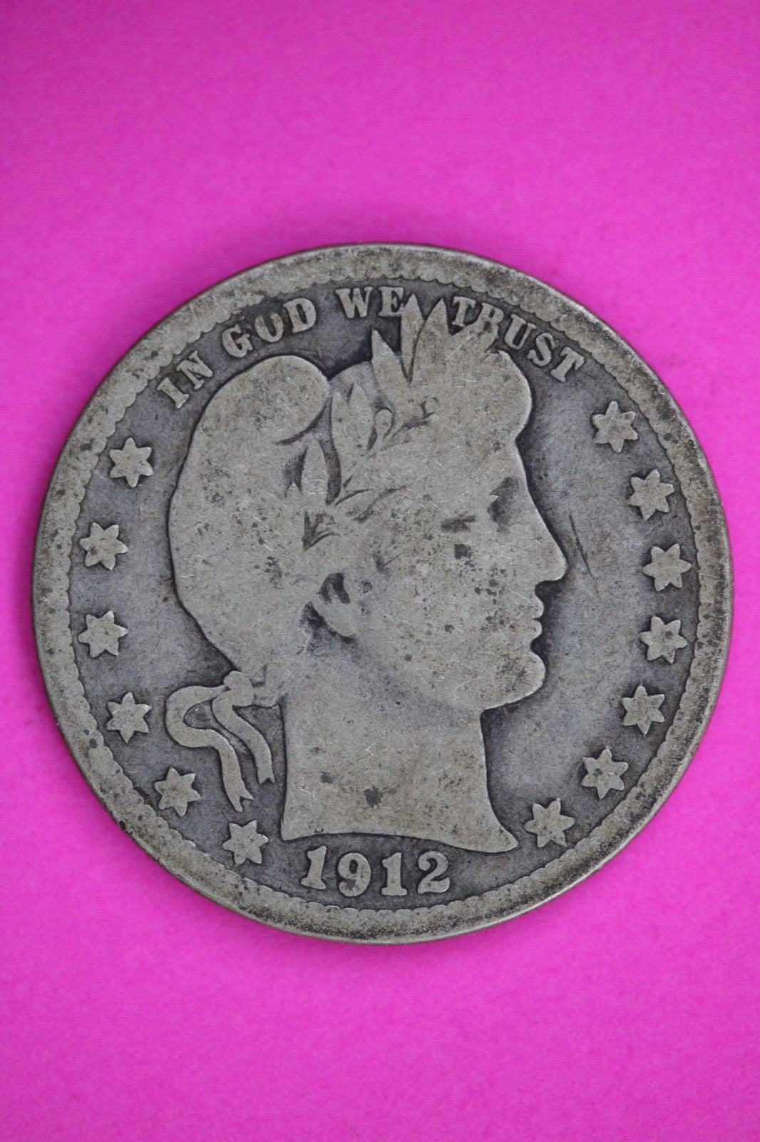 1912 S Barber Liberty Quarter Silver Guaranteed Authentic & Genuine Coin 2891