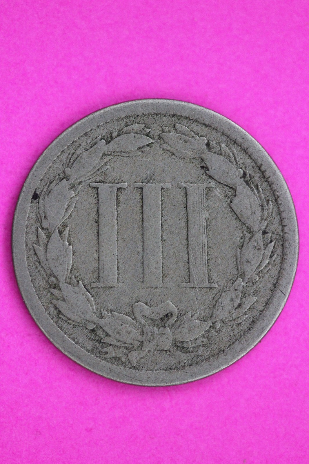 1868 Three 3 Cent Nickel Guaranteed Authentic & Genuine Fast Free Shipping 1314