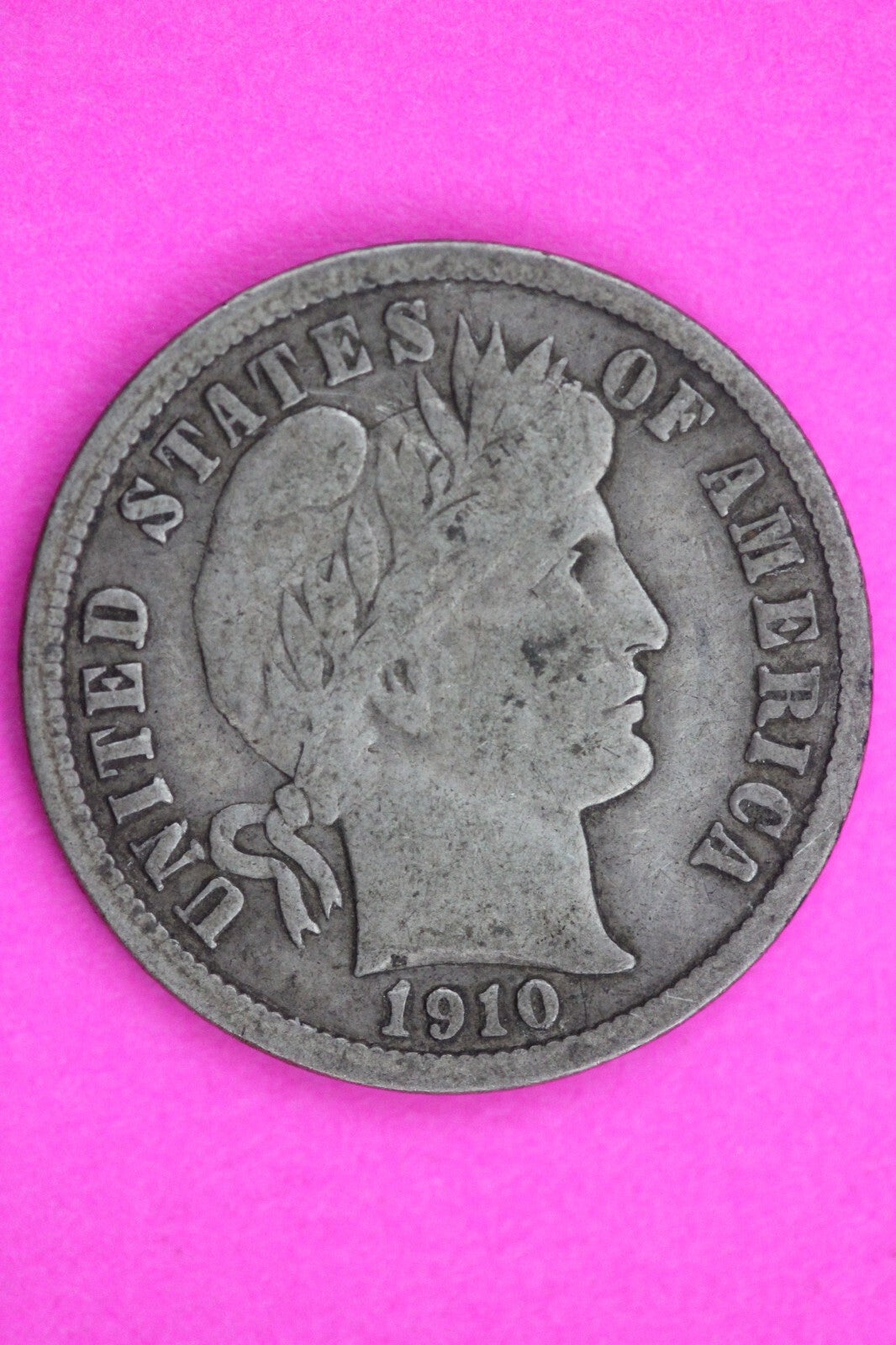 1910 S Barber Liberty Dime Scarce Semi Key Date Silver Coin Free Shipping 0080