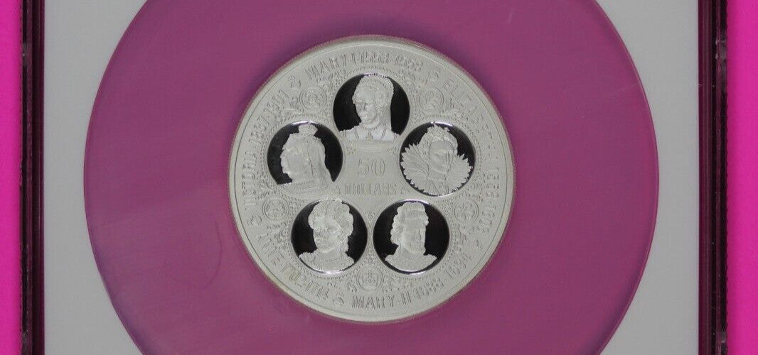 Top Pop Finest Known 1975 PF 69 Cayman Islands $50 Five Queens Silver NGC 7018