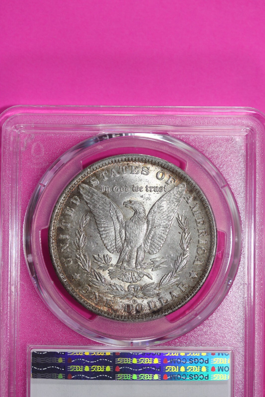 Nicely Toned 1884 O MS 63 Liberty Morgan Silver Dollar PCGS Certified Slab 753
