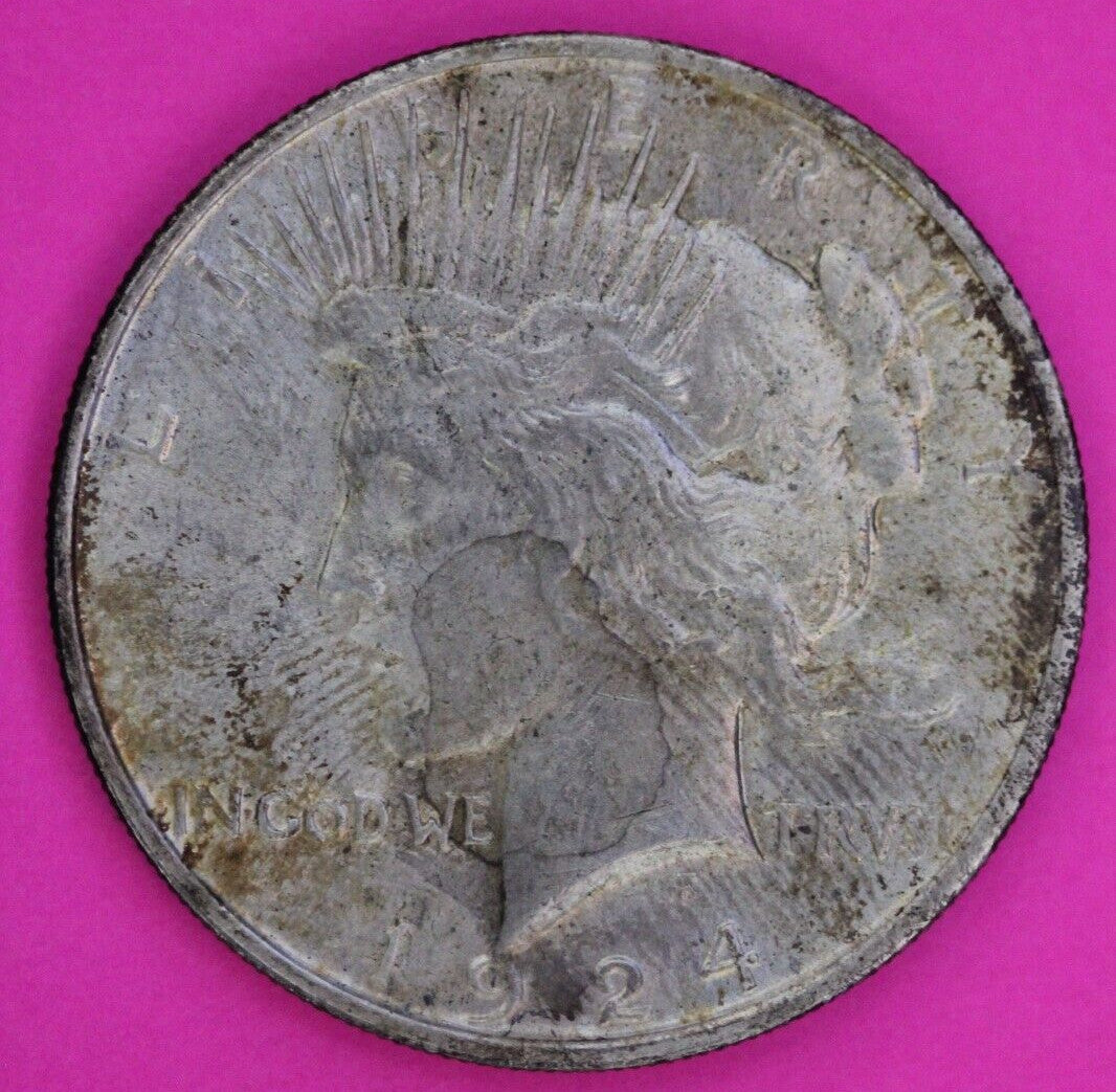 Toned High Grade 1924 P Liberty Peace Silver Dollar Philadelphia Mint Coin 235