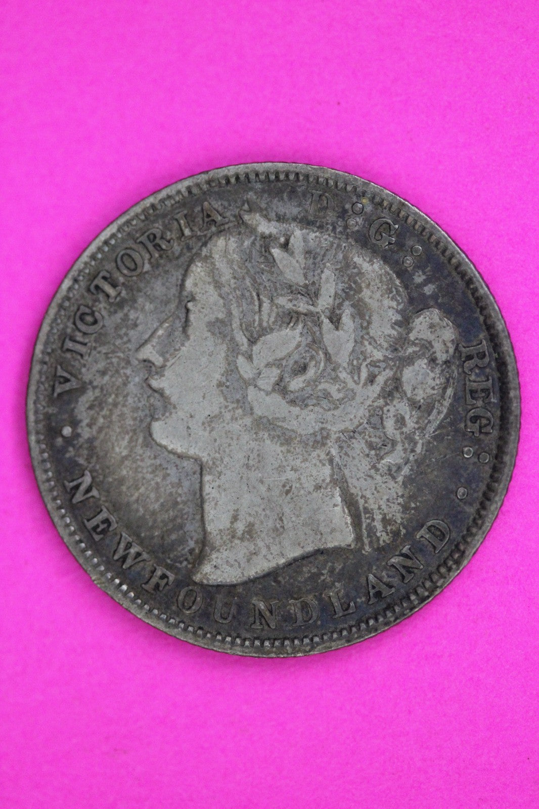 1865 Newfoundland Canada 20 TWENTY Cent Silver Coin Guaranteed Authentic 2248