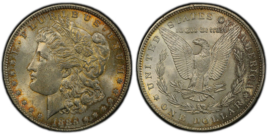 Toned 1885 P MS 64 Morgan Liberty Silver Dollar PCGS Certified Graded Slab 216