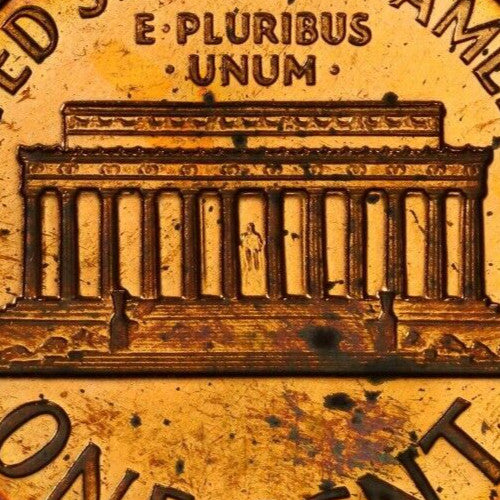 Rainbow Toned 1968 S PR 68 RD Abraham Lincoln Memorial Cent PCGS Trueview 1592