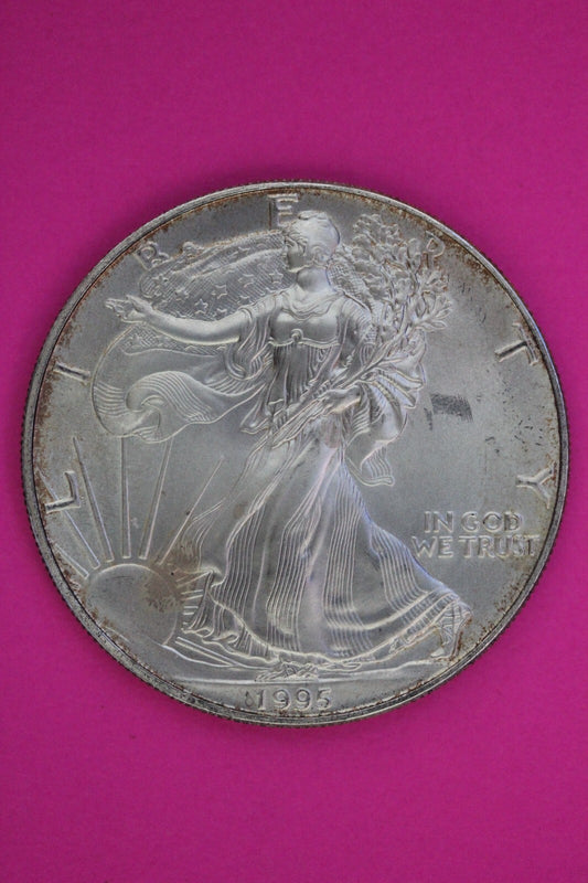 Key Date 1995 BU American Silver Eagle Key Date 1 Ounce 999 Exact Coin Shown 71