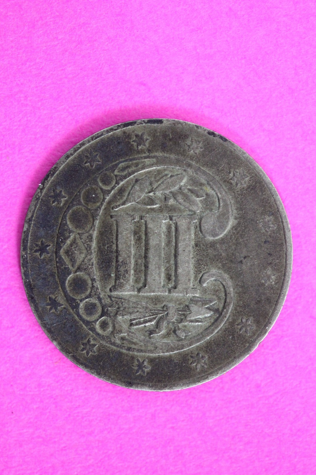 High Grade 1858 Trime 3 Three Cent Silver Dime Rare Semi Key Date Coin 126