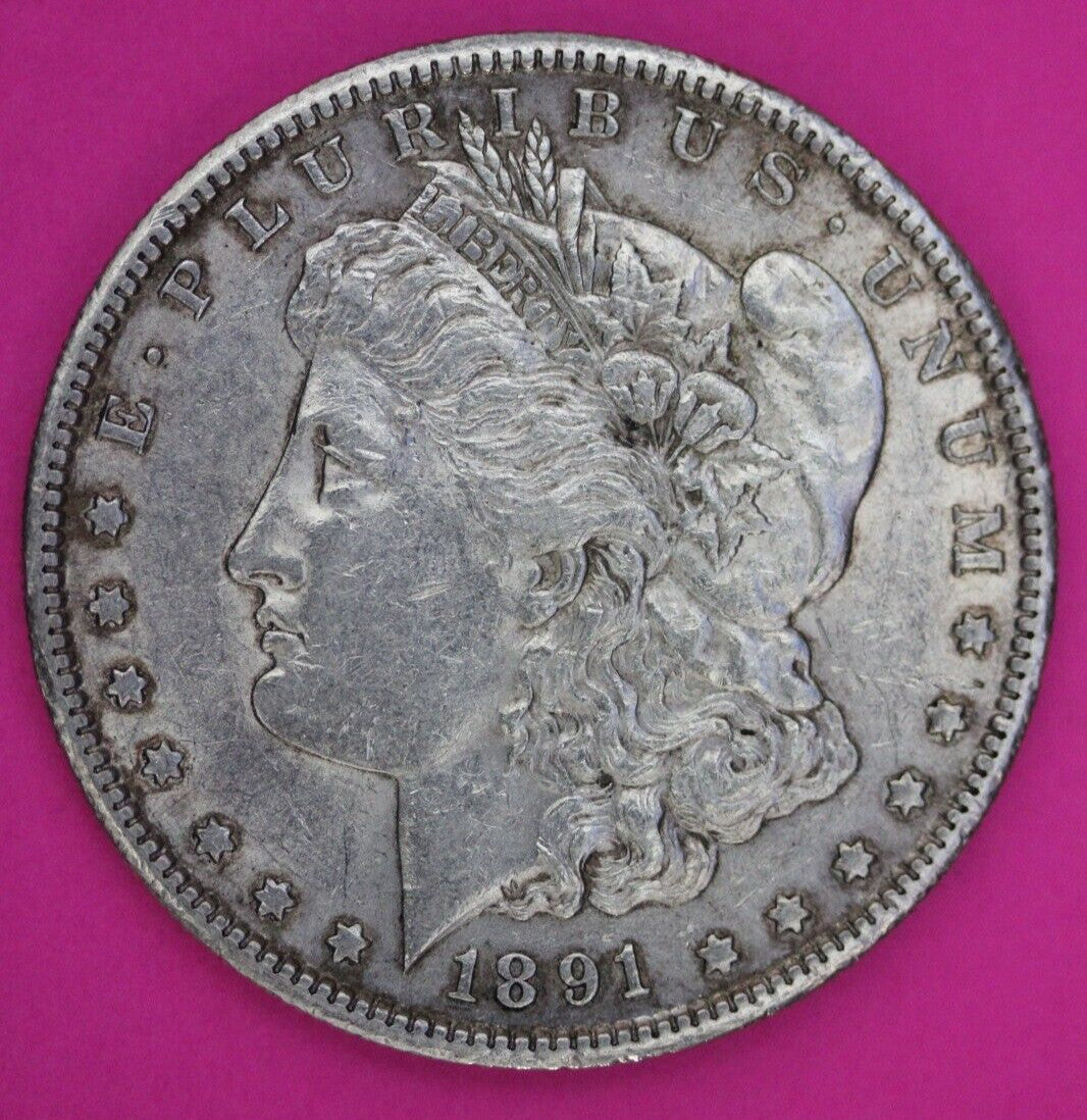 High Grade 1891 S Morgan Liberty Silver Dollar Scarce Semi Key Date Coin 140