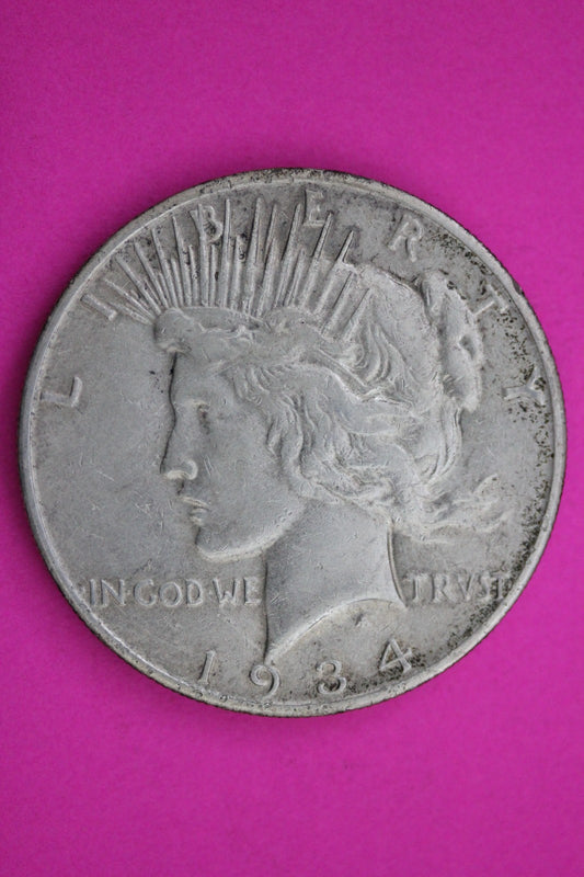 1934 S Peace Silver Dollar LIberty Coin Guaranteed Authentic U.S.A. Seller 1943