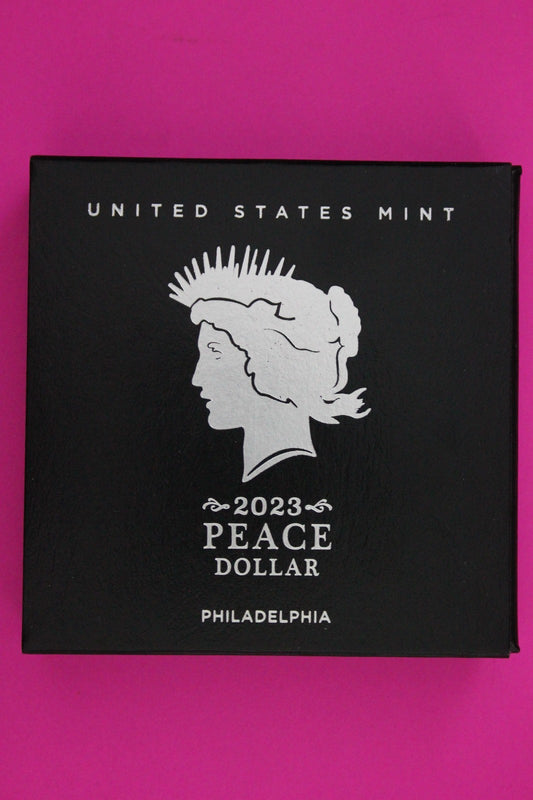 Gem Brilliant Uncirculated 2023 Peace P Silver Dollar 999 Fine Mint Box COA 6099