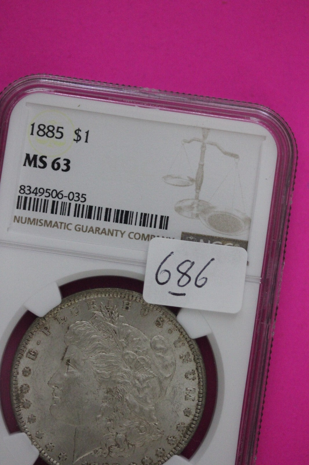 1885 P MS 63 Liberty Morgan Silver Dollar NGC Certified Graded Authentic 686