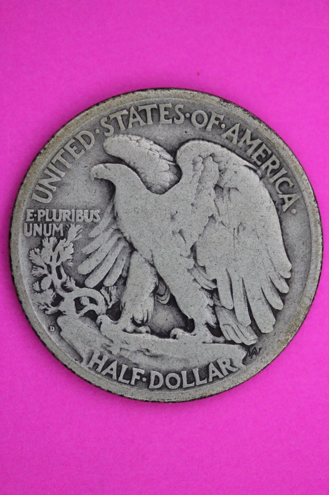 1918 D Walking Liberty Silver Half Dollar Guaranteed Authentic Genuine Coin 2359