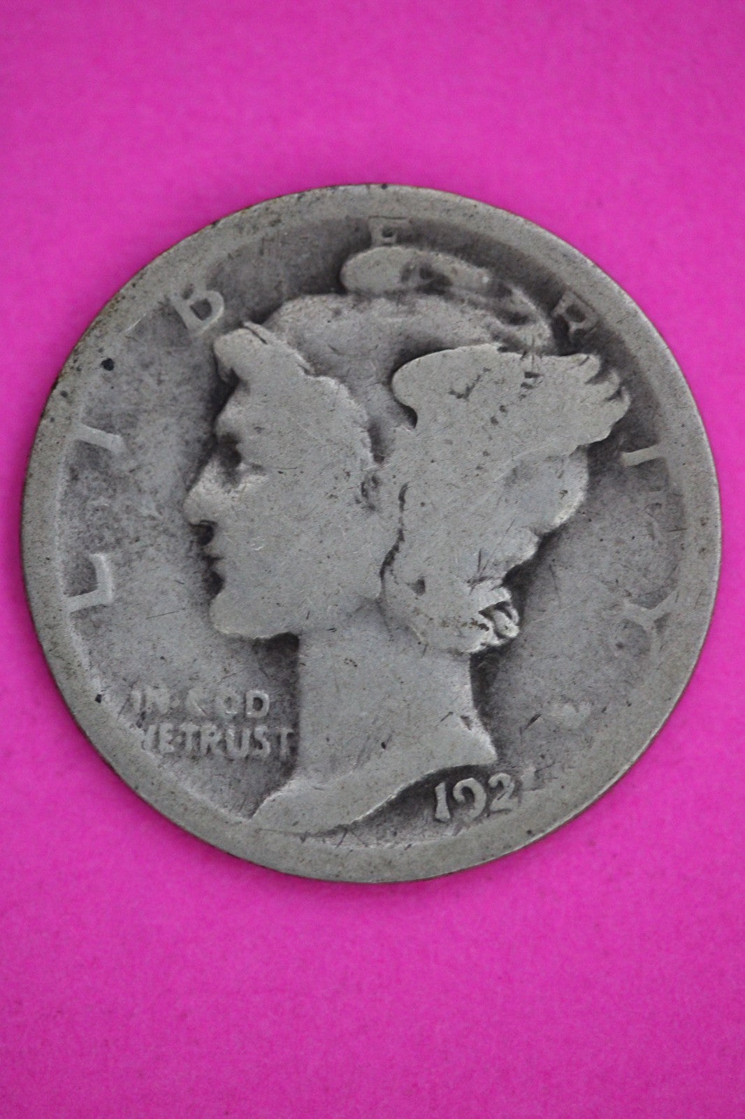 1921 P Mercury Liberty Dime Silver Coin Guaranteed Genuine American Seller 2552