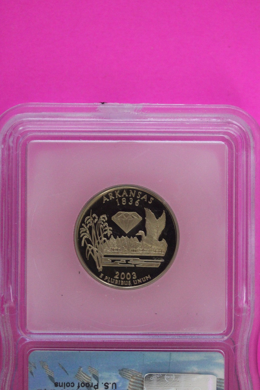 2007 S PR 70 Proof Washington Clad State Quarter ICG Certified Graded Slab 168