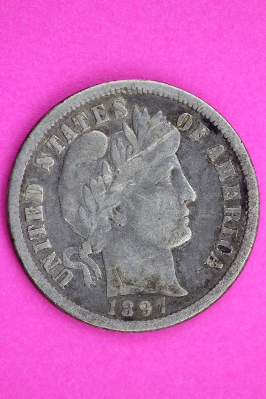 1897 O Barber Liberty Dime Scarce Semi Key Date Silver Coin Free Shipping 0073