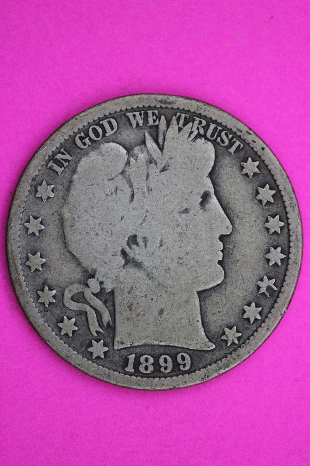 1899 S Barber Liberty Silver Half Dollar Guaranteed Authentic Genuine Coin 2340