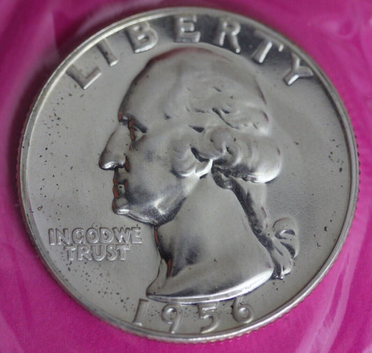 Proof 1956 George Washington Quarter In Mint Cello Exact Coin Shown Tom 10