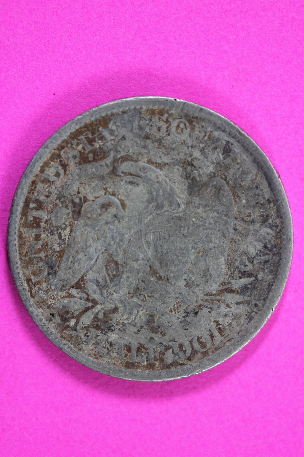 1871 P Seated Liberty Half Dollar Silver Semi Key Date Exact Coin In Pics 26