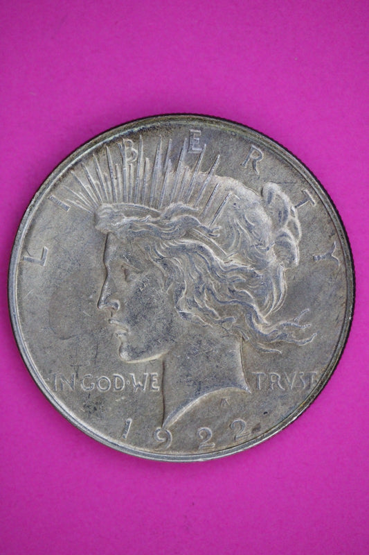1922 P Peace Liberty Silver Dollar Guaranteed Authentic & Genuine Coin 2598