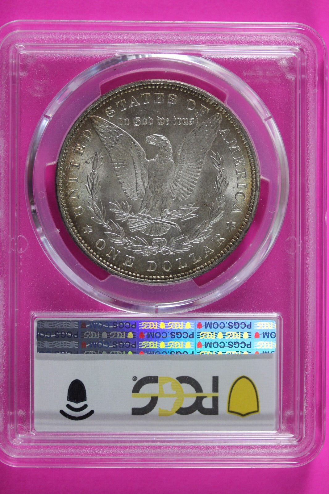 Toned 1887 P MS 63 Liberty Morgan Silver Dollar PCGS Certified Graded Slab 1071