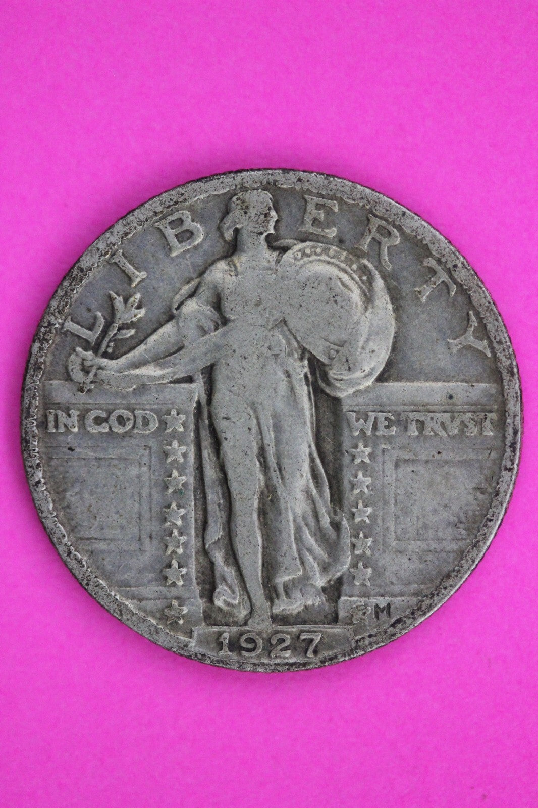 1927 P Standing Liberty Silver Quarter Semi Key Date Coin Exact Coin In Pic 25