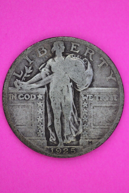 Full Date 1925 P Standing Liberty Silver Quarter You Get The Coin In Pics TOM 08