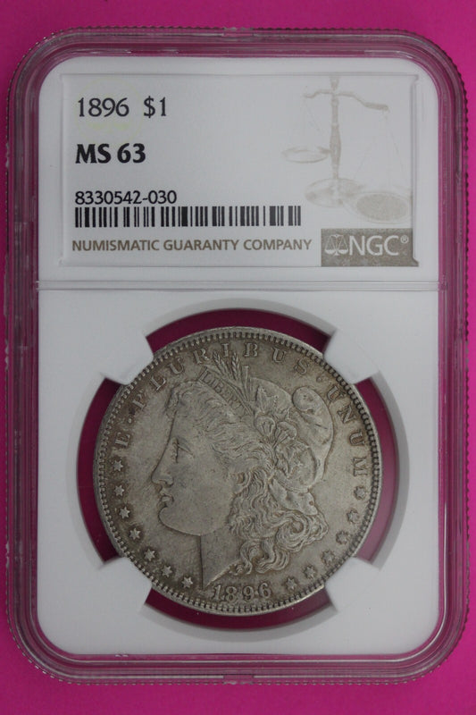 1896 P MS 63 Liberty Morgan Silver Dollar NGC Certified Graded Slab 431