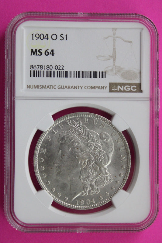 1904 O MS 64 Liberty Morgan Silver Dollar NGC Certified Graded Authentic 866