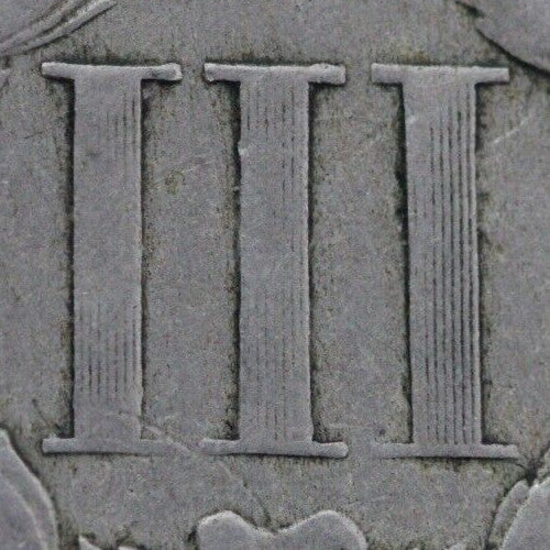 1868 Three 3 Cent Nickel Scarce Semi Key Date Type Coin Philadelphia Mint 67