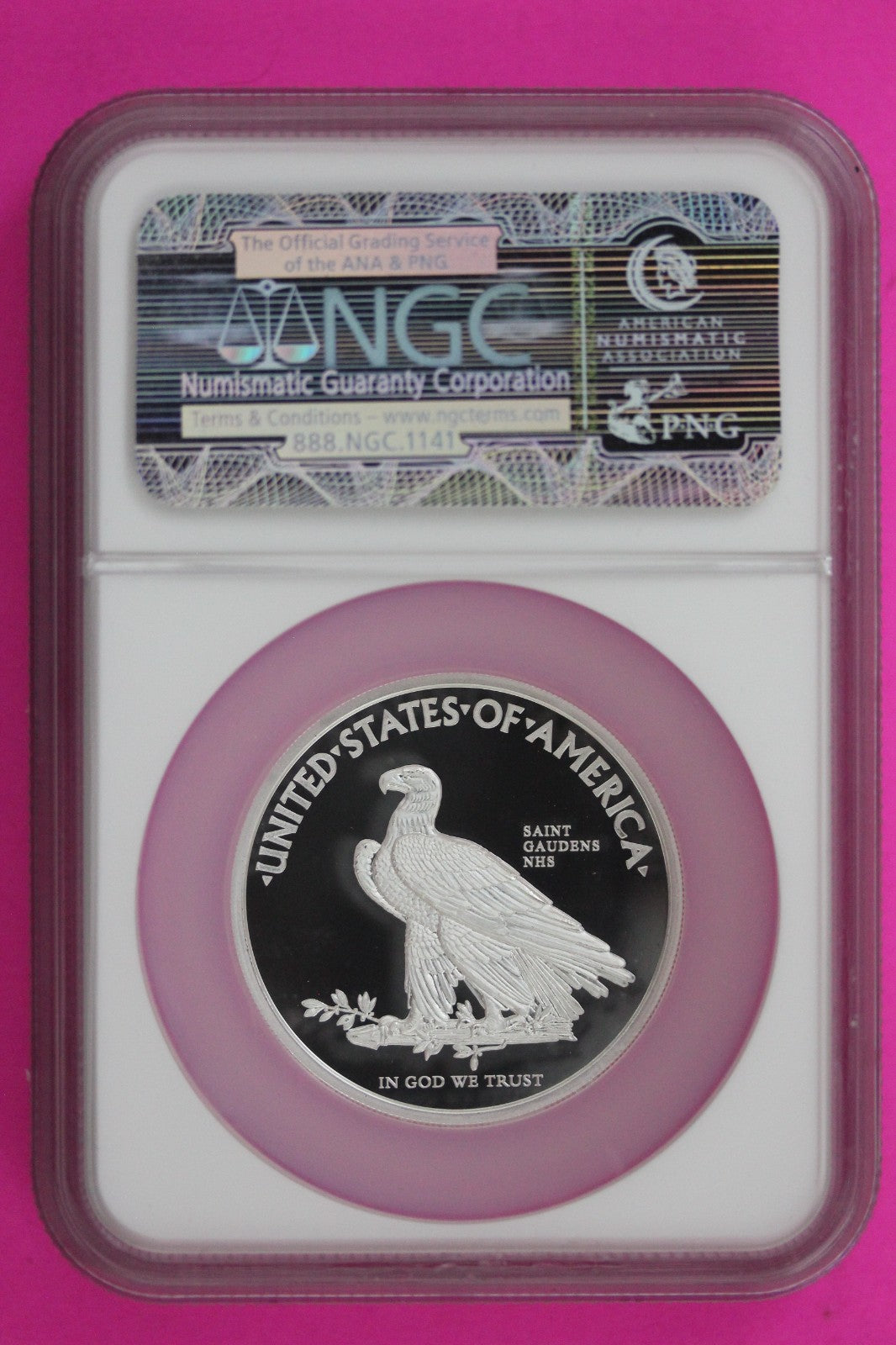 2016 PF 70 Saint-Gaudens Hi Relief Commem 1 OZ Silver Mercanti Sig NGC COA 6071